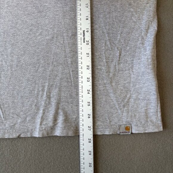 Vintage Carhartt Mens T-shirt Streetwear Center Spell Out Purple Gray Large Y2K - Picture 5 of 12